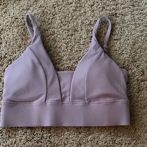 Women's Ribbed Lavender sports bra